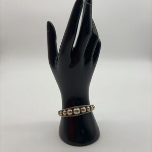 mexican Sterling Ball Dot Cuff Bracelet